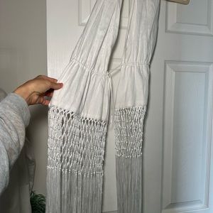 Fringe halter top